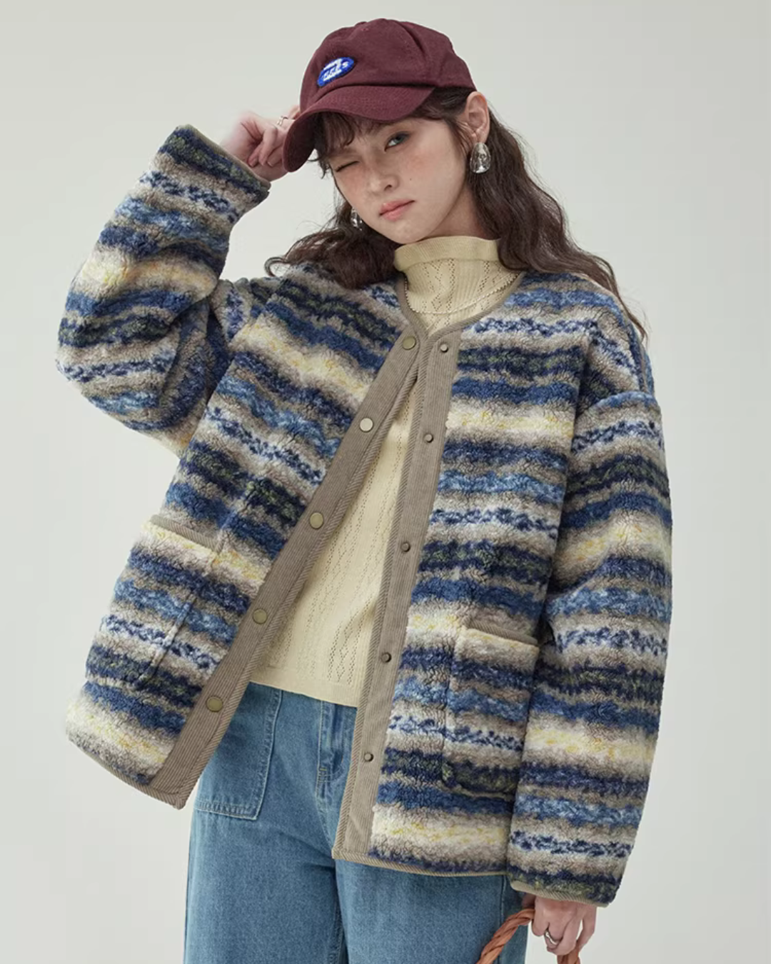 Ethnic Pattern Knit Jacket Ethnic Pattern Knit Jacket