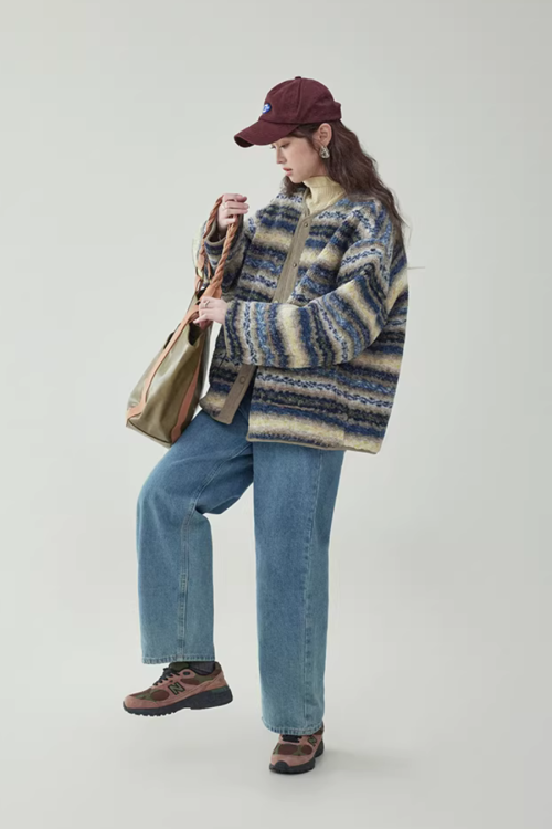 Ethnic Pattern Knit Jacket