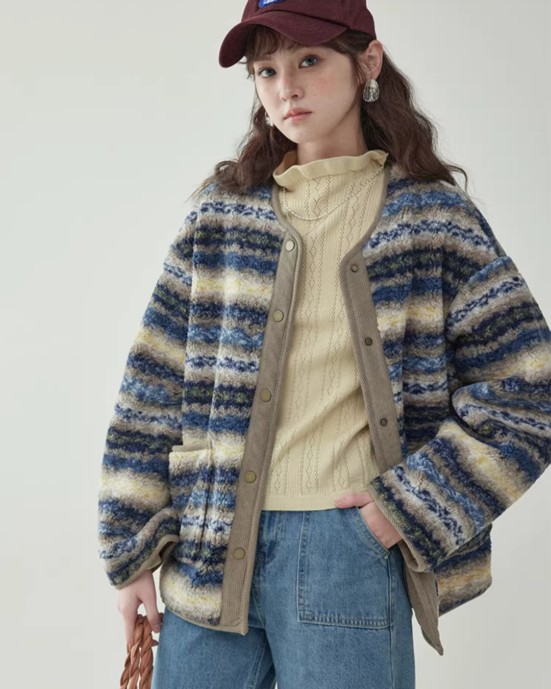 Ethnic Pattern Knit Jacket Ethnic Pattern Knit Jacket