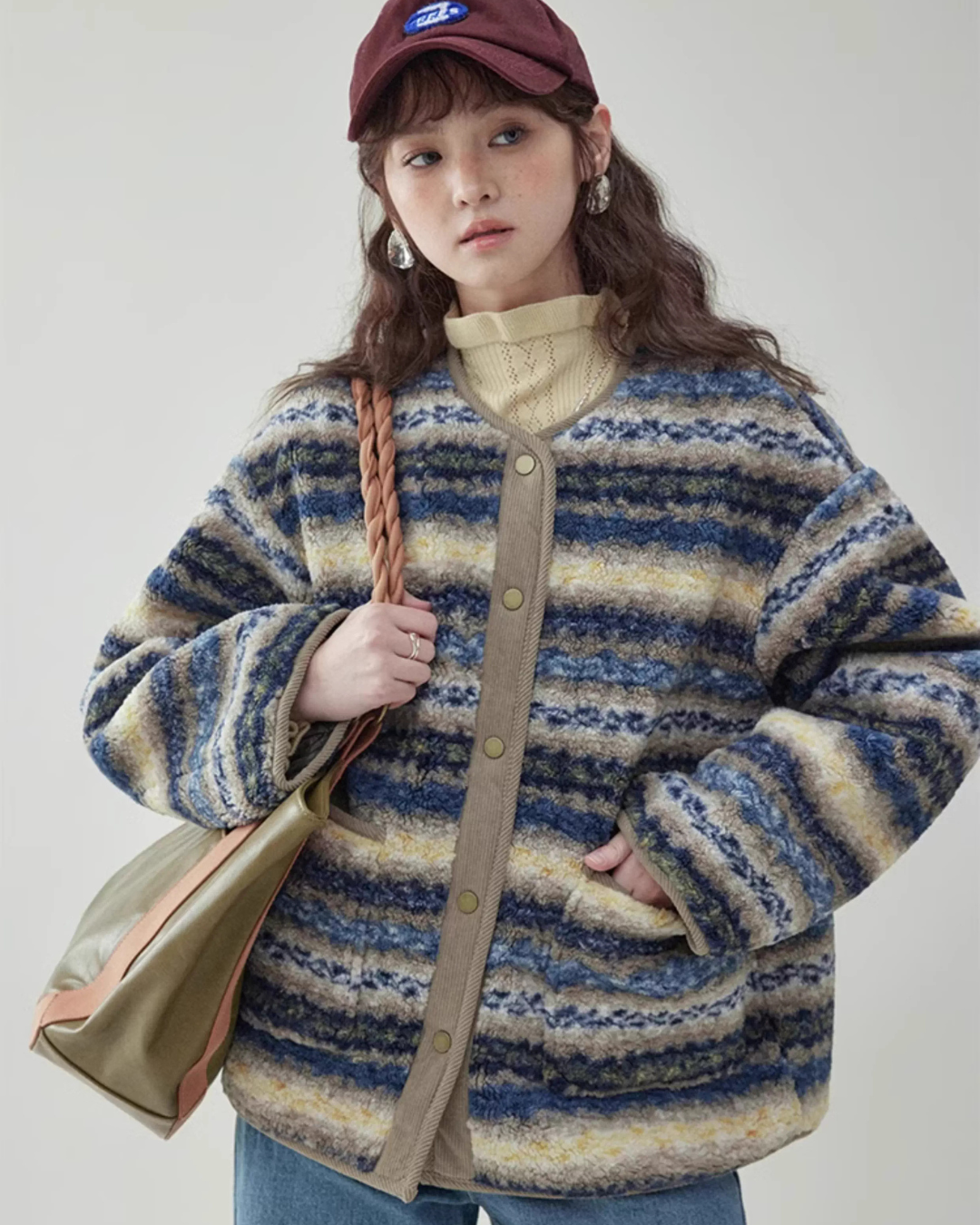 Ethnic Pattern Knit Jacket Ethnic Pattern Knit Jacket