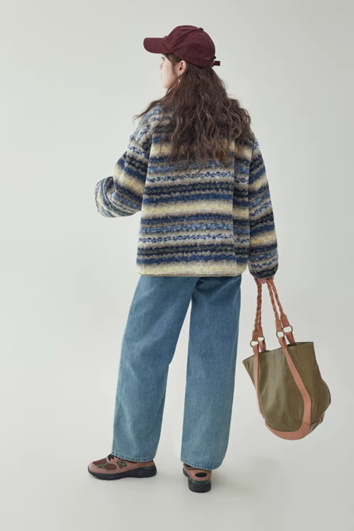 Ethnic Pattern Knit Jacket