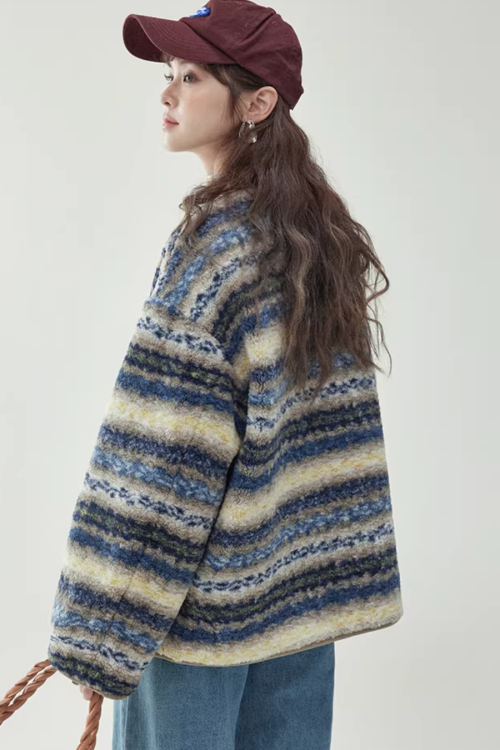 Ethnic Pattern Knit Jacket