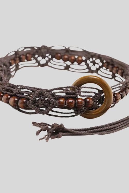 Fairy Grunge Beaded Macrame Belt