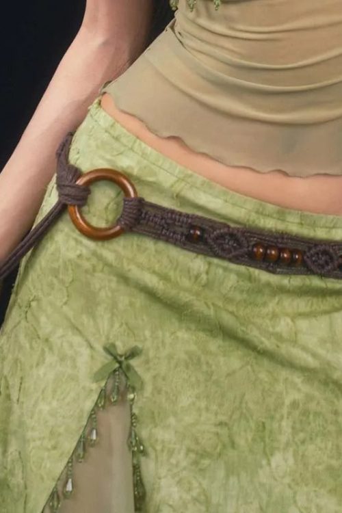 Fairy Grunge Beaded Macrame Belt