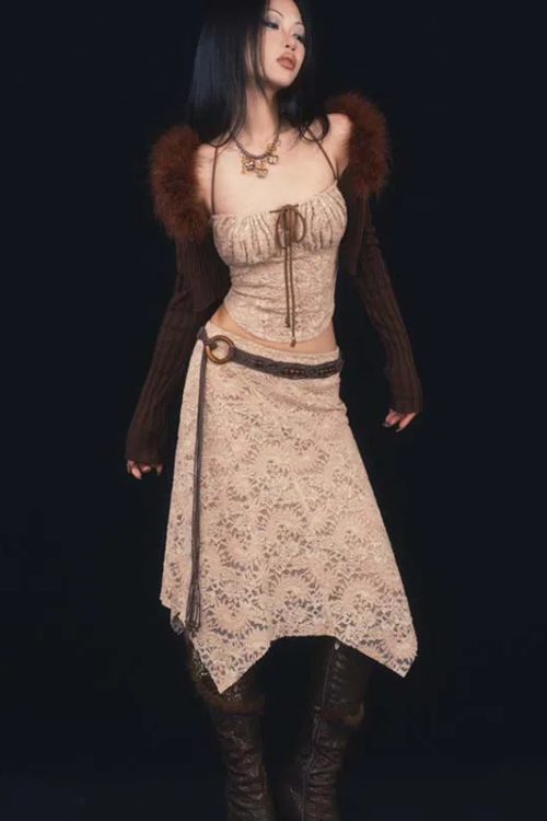 Fairy Grunge Beaded Macrame Belt