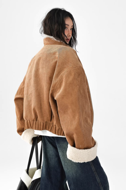 Fake Mouton Suede Coat