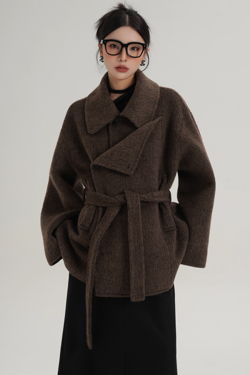 Fake Wool Trench Coat