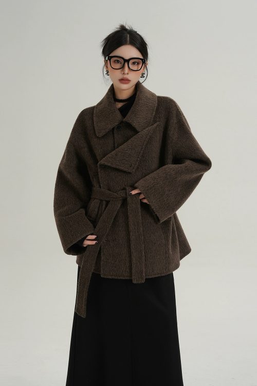 Fake Wool Trench Coat