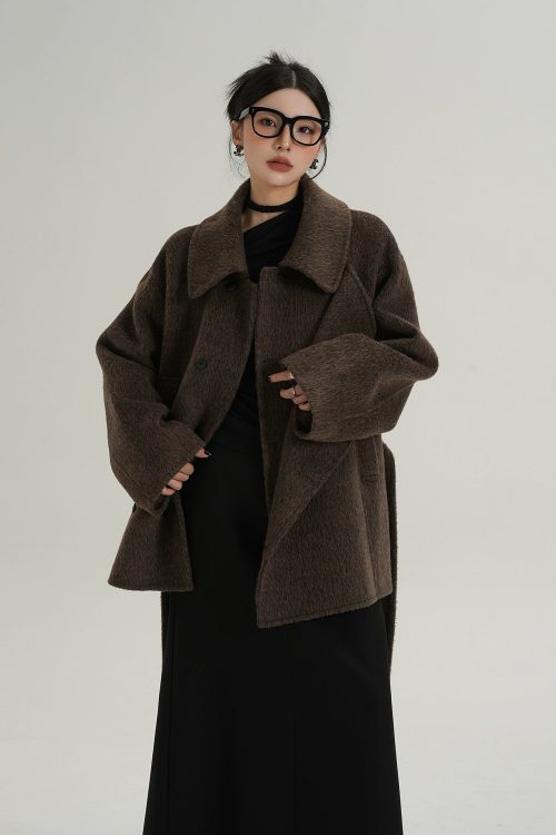 Fake Wool Trench Coat