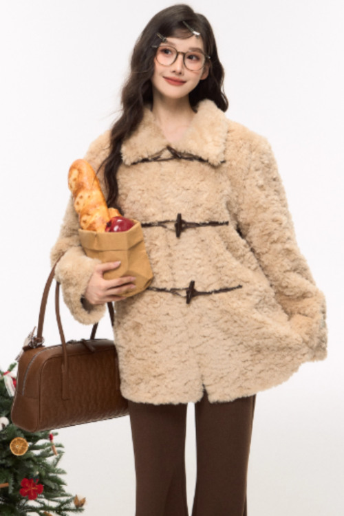 Faux Duffle Coat / Flare Pants