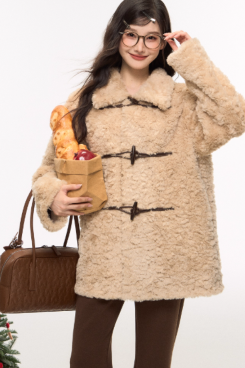 Faux Duffle Coat / Flare Pants