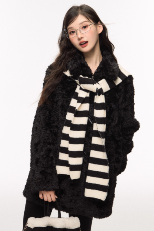 Faux Duffle Coat / Flare Pants