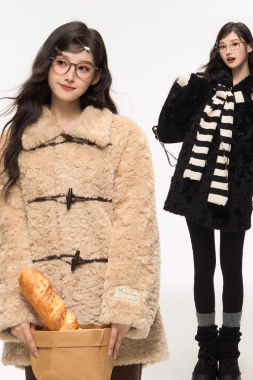 Faux Duffle Coat / Flare Pants