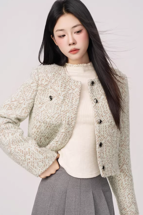 Feminine Short Tweed Jacket
