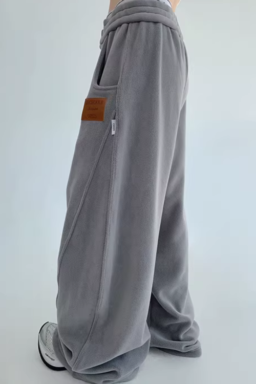 Fleece Zip-Up Hoodie / Fleece Wide Pants