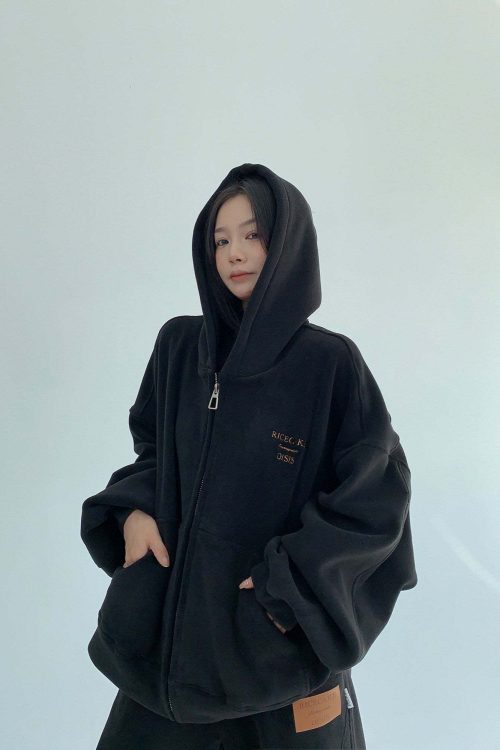 Fleece Zip-Up Hoodie / Fleece Wide Pants