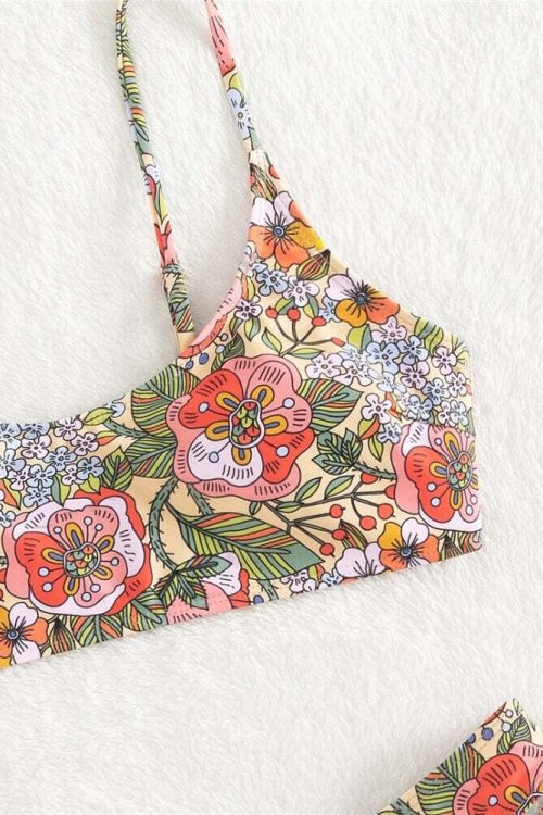 Floral Bralette Bikini Set