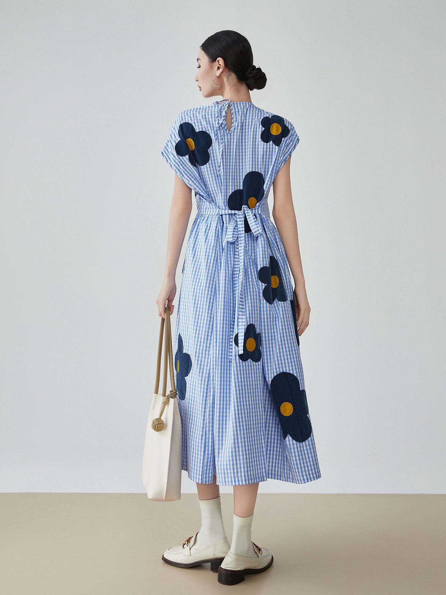 Floral Plaid Short-Sleeve Shirt Dress Floral Plaid Short-Sleeve Shirt Dress