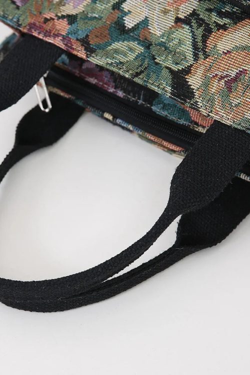 Floral Tapestry Tote Bag