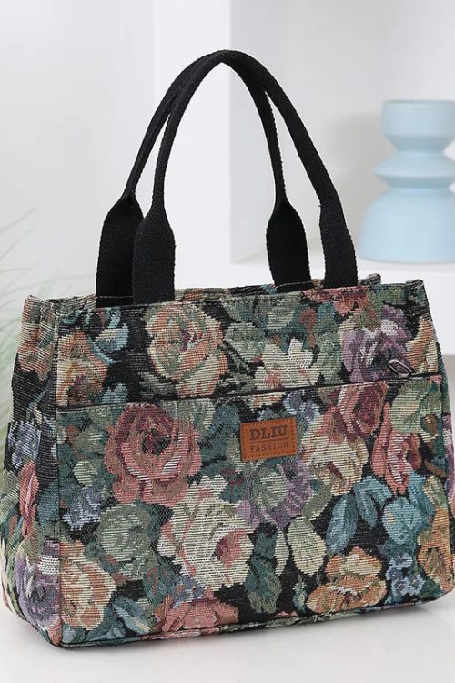 Floral Tapestry Tote Bag