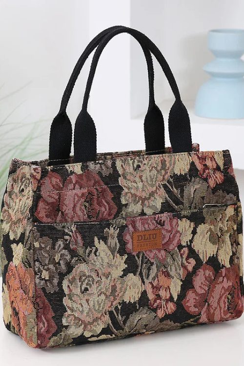 Floral Tapestry Tote Bag