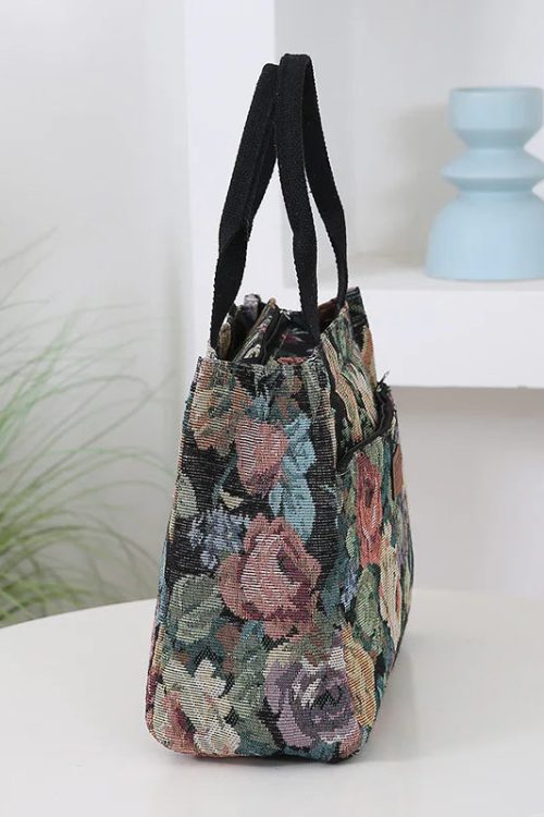 Floral Tapestry Tote Bag