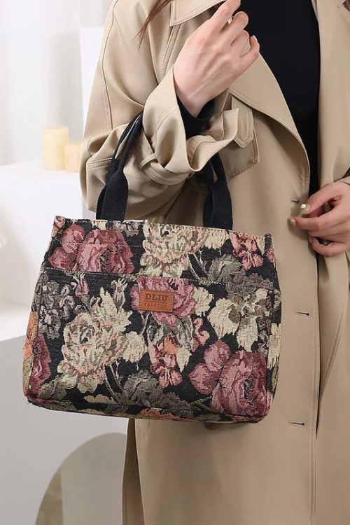 Floral Tapestry Tote Bag