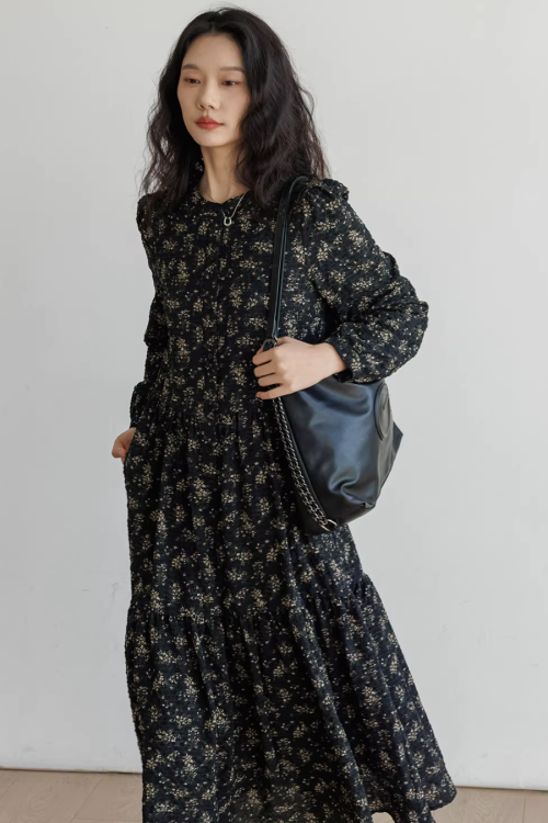 Floral Tea-Length Dress