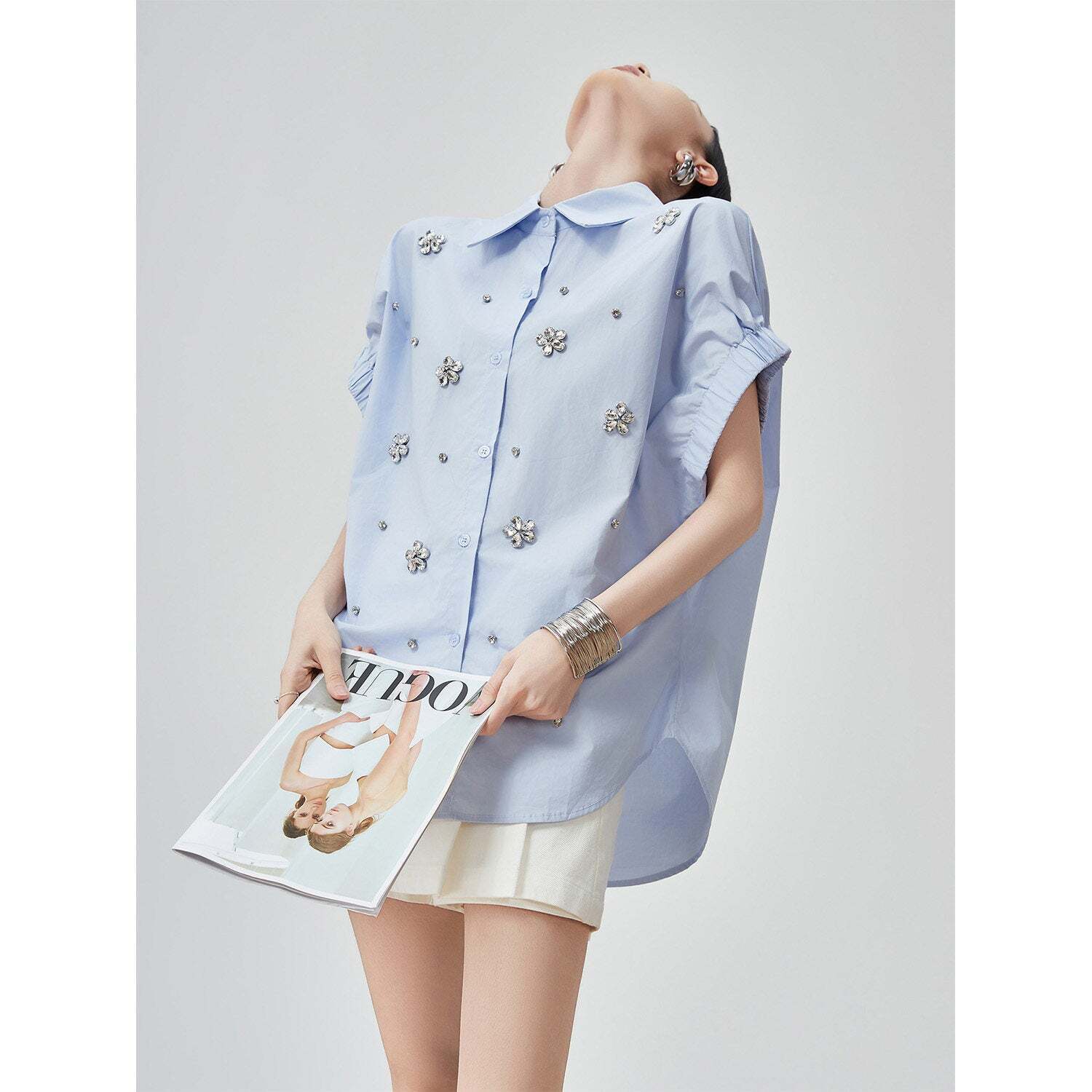 Flower Bijou Puff Sleeve Shirt Flower Bijou Puff Sleeve Shirt