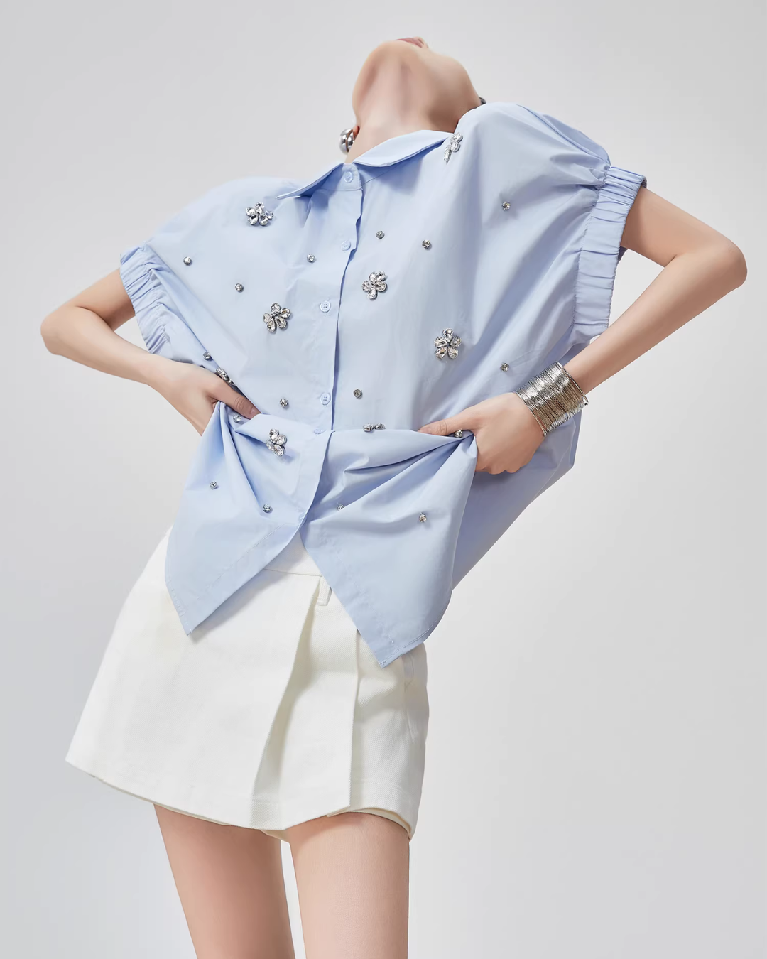 Flower Bijou Puff Sleeve Shirt Flower Bijou Puff Sleeve Shirt