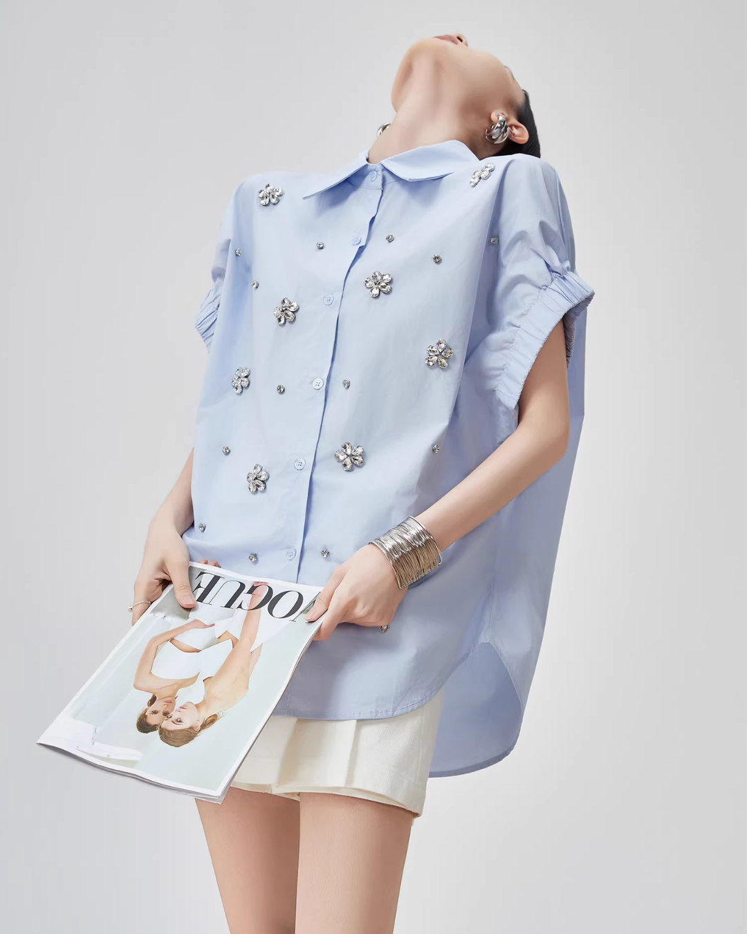 Flower Bijou Puff Sleeve Shirt Flower Bijou Puff Sleeve Shirt