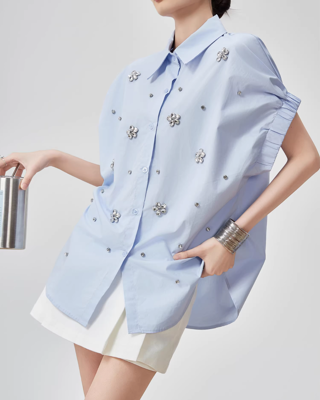 Flower Bijou Puff Sleeve Shirt Flower Bijou Puff Sleeve Shirt