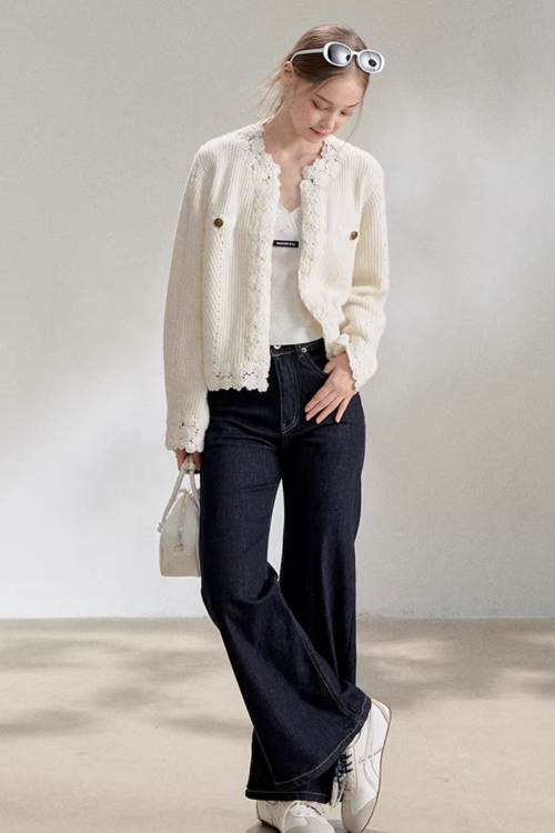 Flower Lace Knit Cardigan