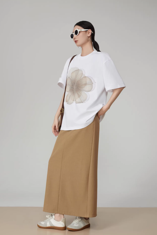 Flower Print Short-Sleeve T-Shirt