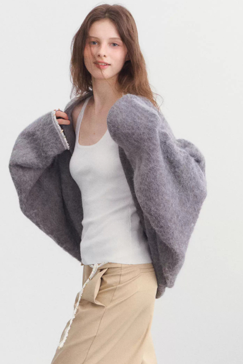 Fluffy Knit Cardigan