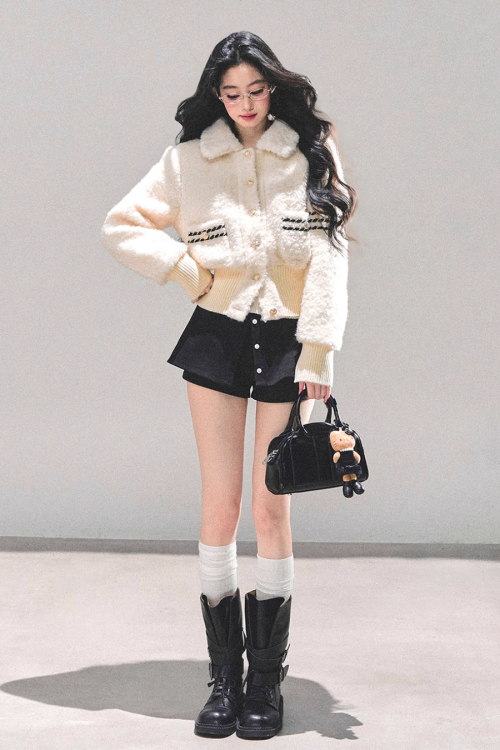 Fluffy Wool Padded Jacket