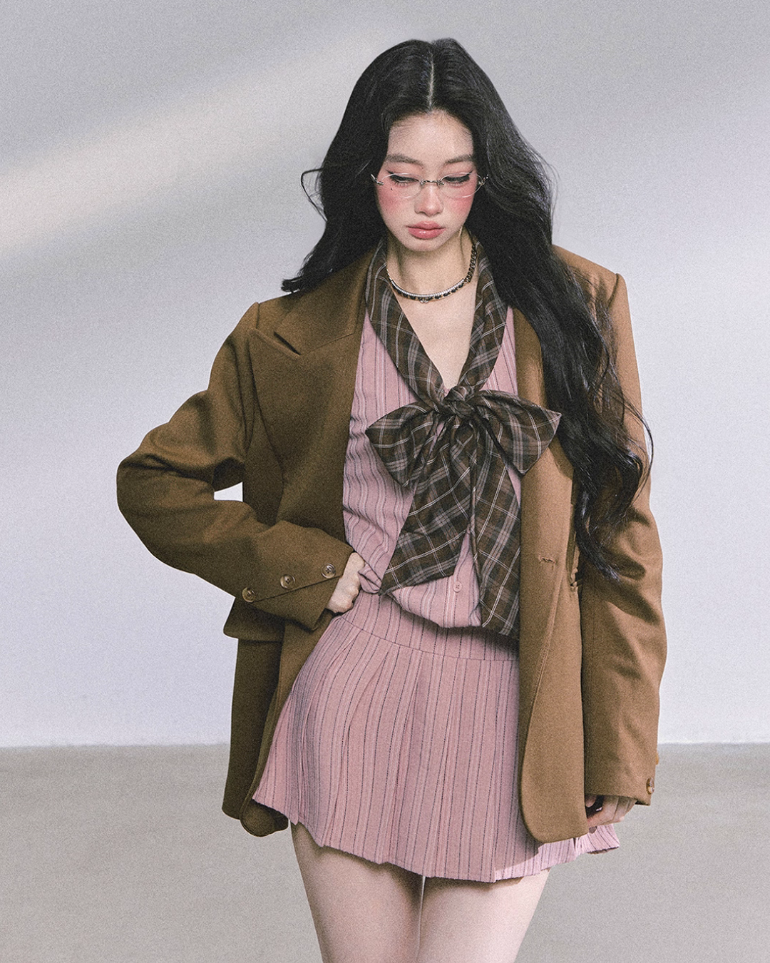 French Stripe Long-Sleeve Shirt Dress French Stripe Long-Sleeve Shirt Dress