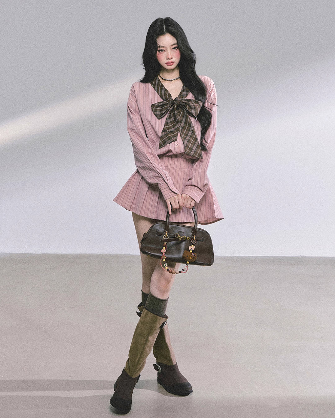 French Stripe Long-Sleeve Shirt Dress French Stripe Long-Sleeve Shirt Dress