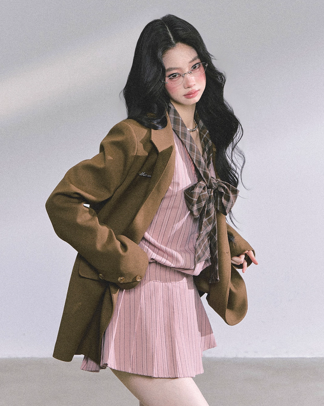 French Stripe Long-Sleeve Shirt Dress French Stripe Long-Sleeve Shirt Dress