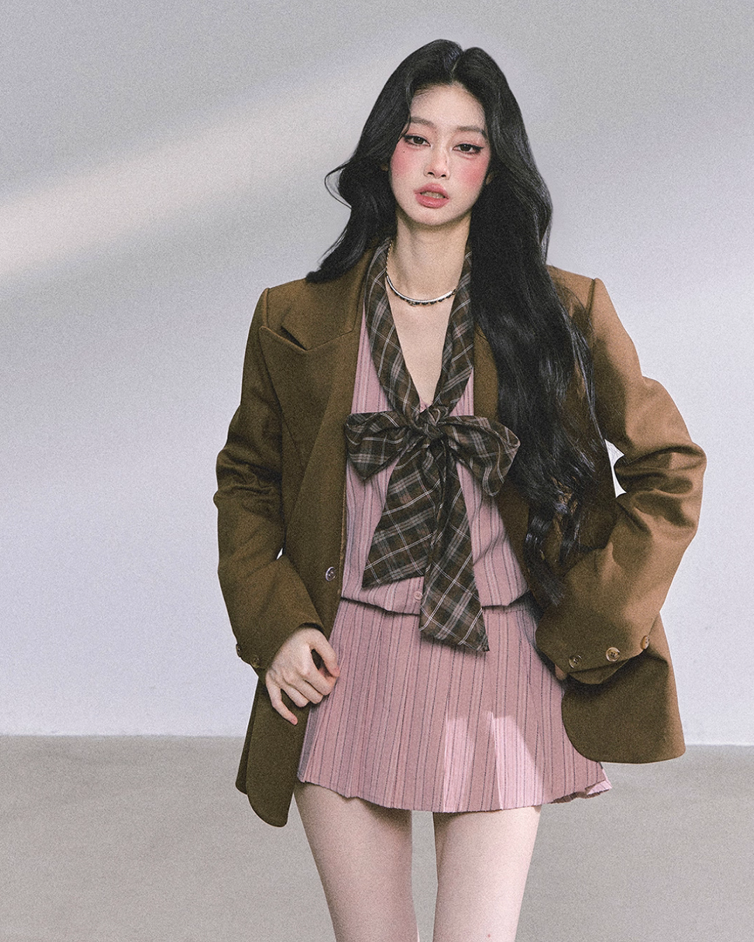 French Stripe Long-Sleeve Shirt Dress French Stripe Long-Sleeve Shirt Dress