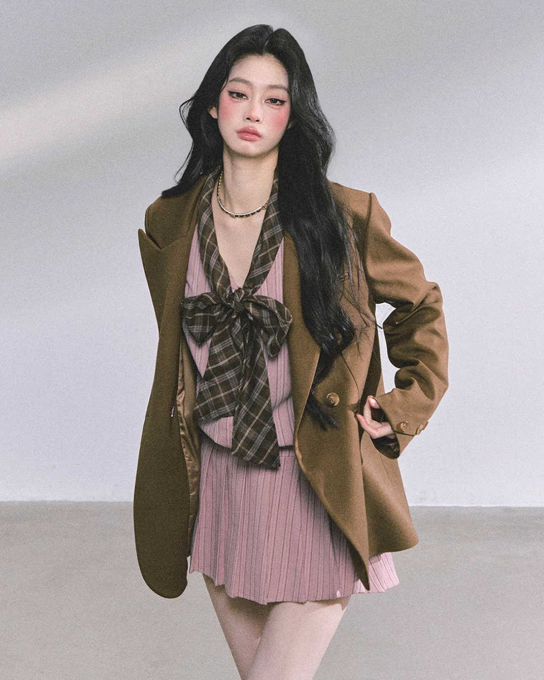 French Stripe Long-Sleeve Shirt Dress French Stripe Long-Sleeve Shirt Dress