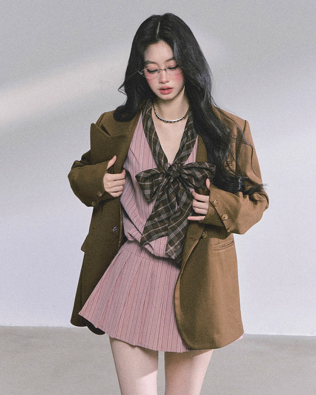 French Stripe Long-Sleeve Shirt Dress French Stripe Long-Sleeve Shirt Dress