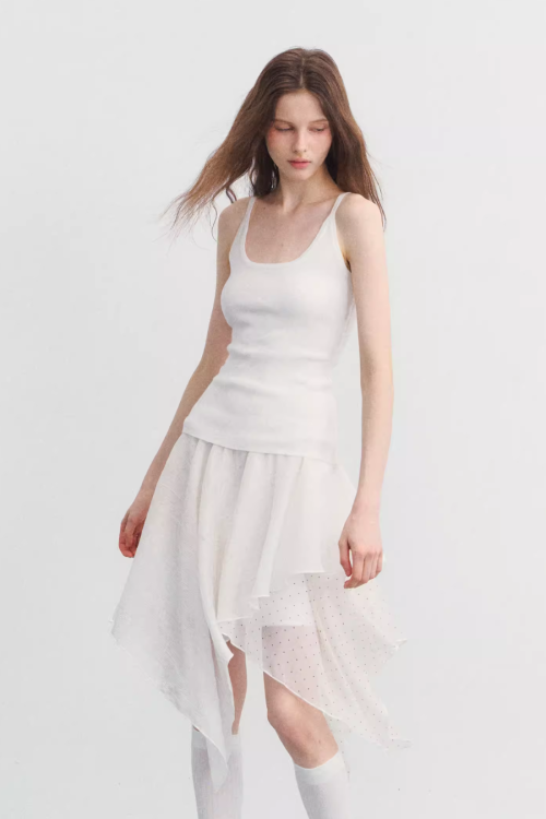 Frill Asymmetrical Skirt