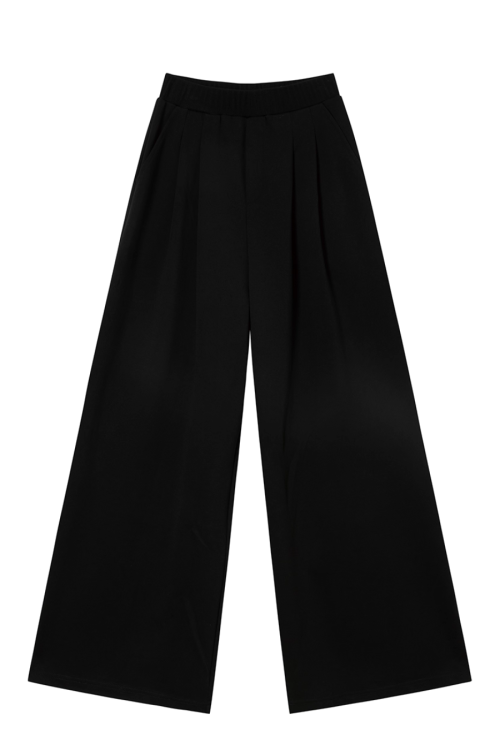 Frill Off-Shoulder Sweat Top / Wide Sweat Pants