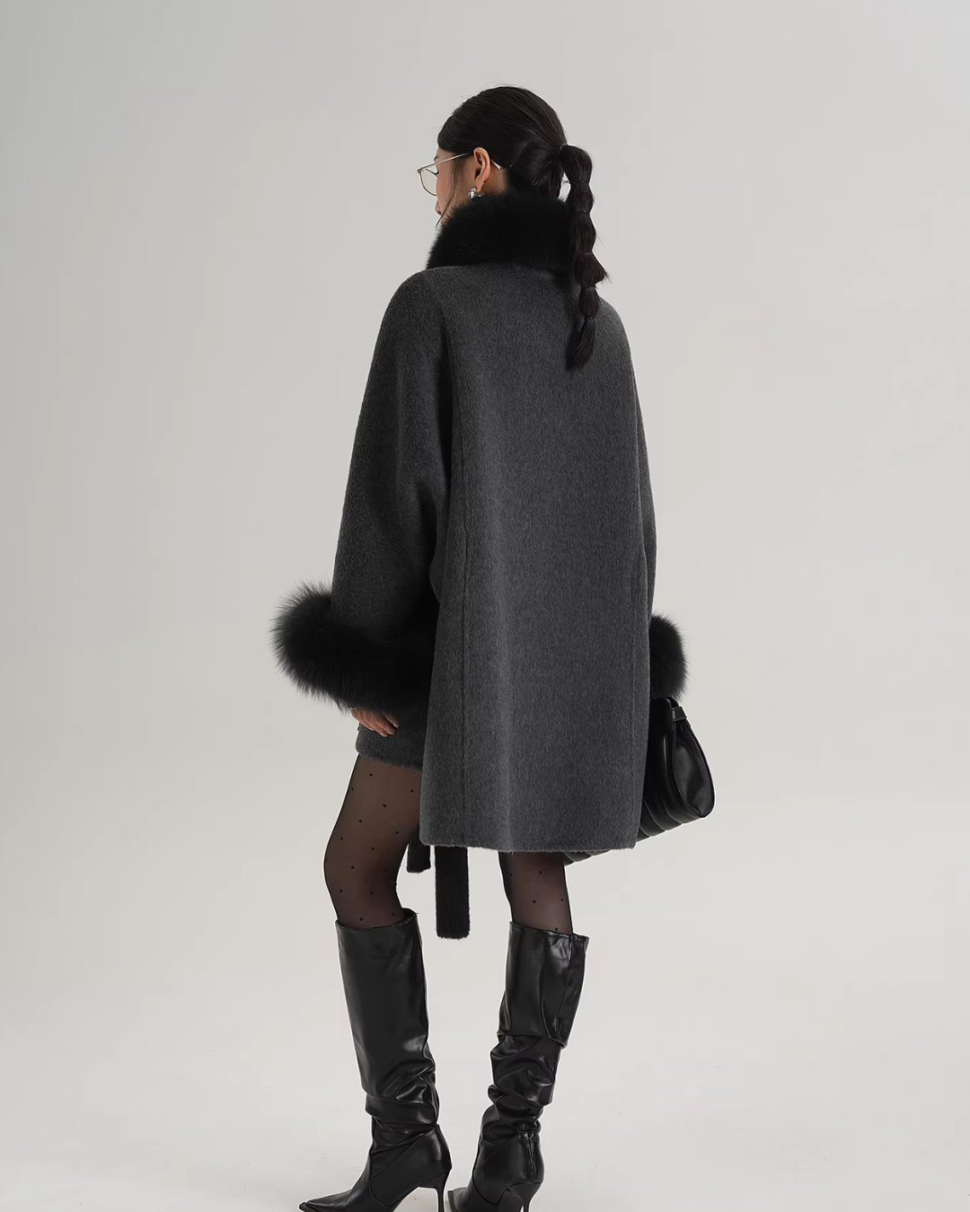 Fur Collar Cape Coat Fur Collar Cape Coat
