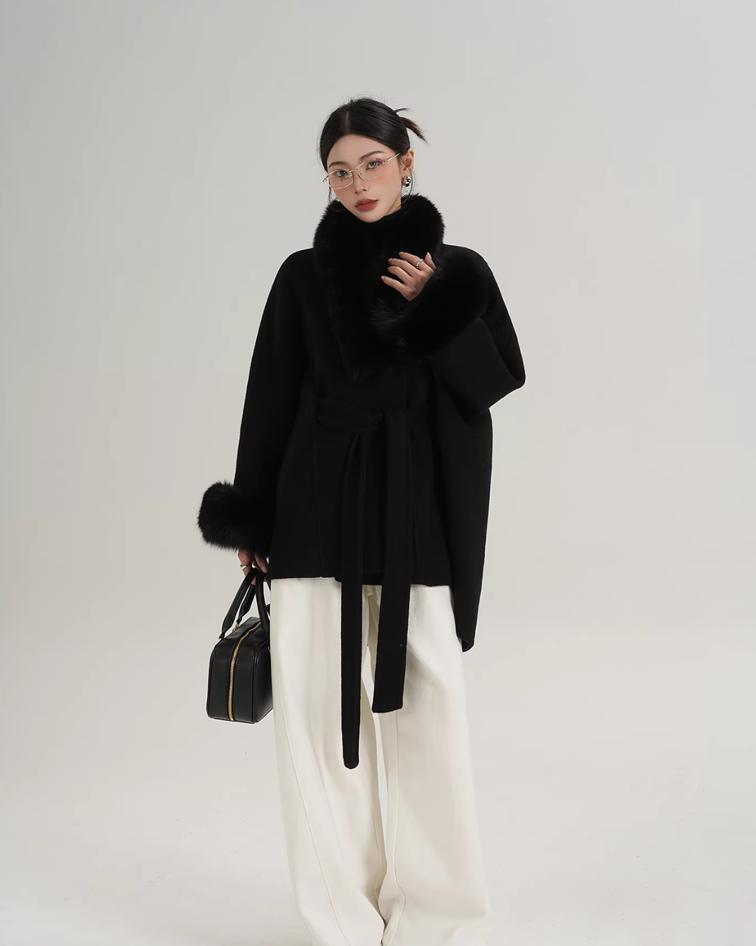 Fur Collar Cape Coat Fur Collar Cape Coat