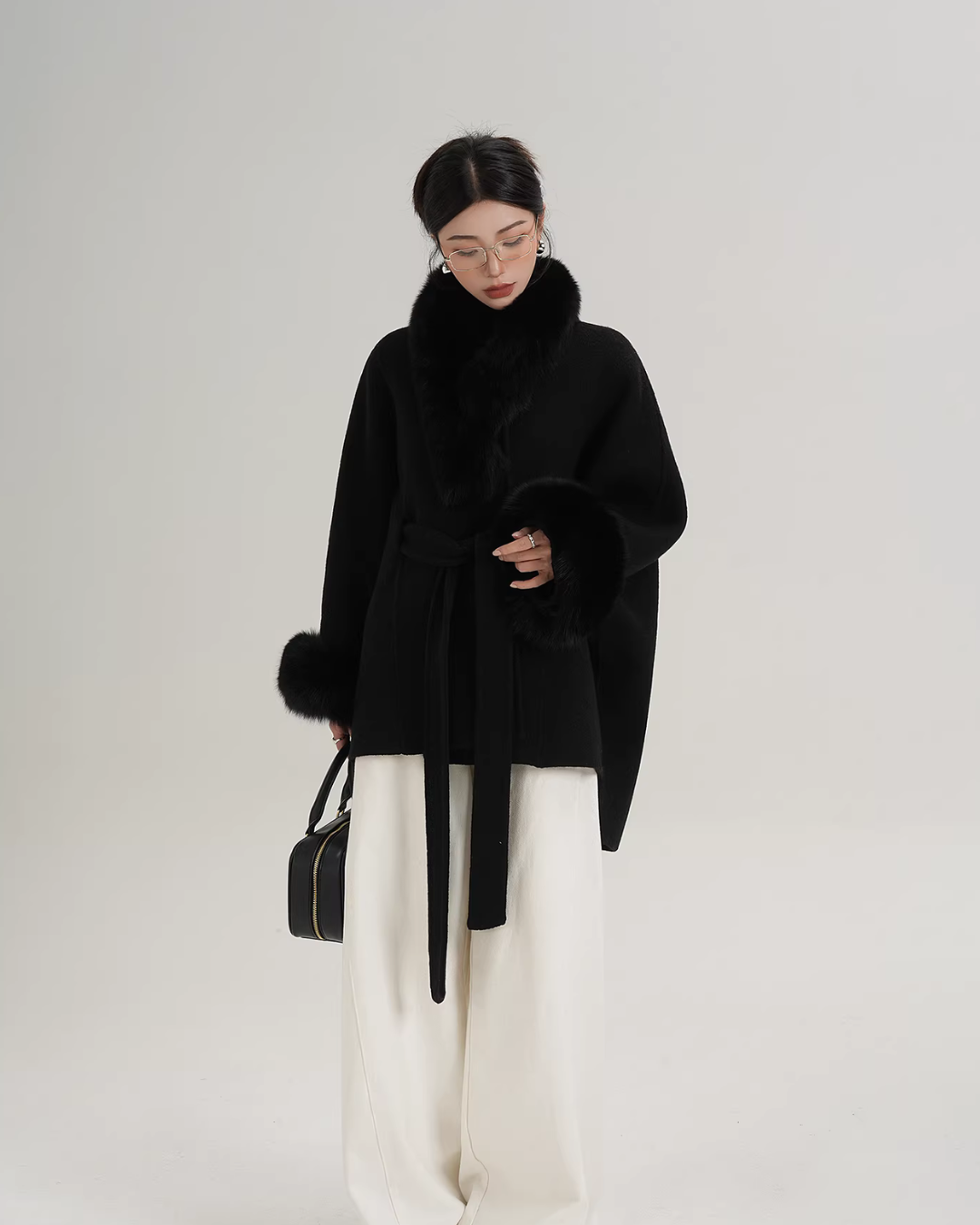 Fur Collar Cape Coat Fur Collar Cape Coat