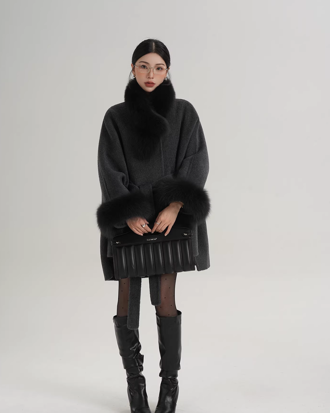 Fur Collar Cape Coat Fur Collar Cape Coat