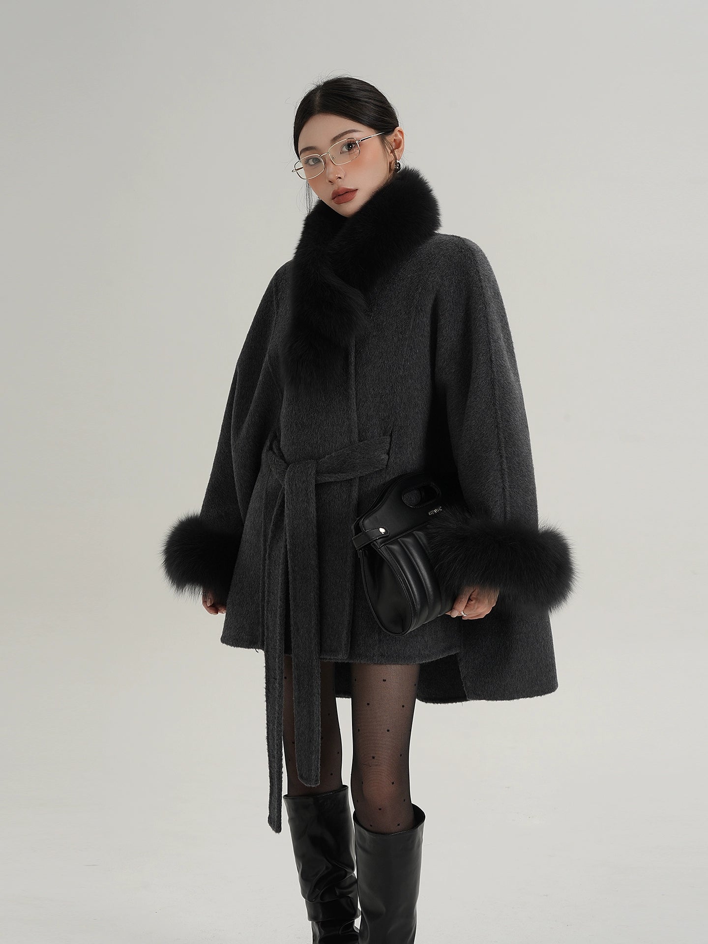 Fur Collar Cape Coat Fur Collar Cape Coat