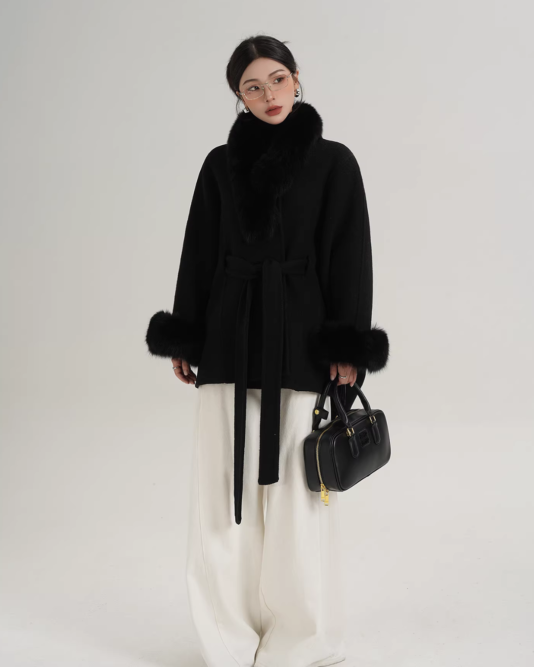 Fur Collar Cape Coat Fur Collar Cape Coat